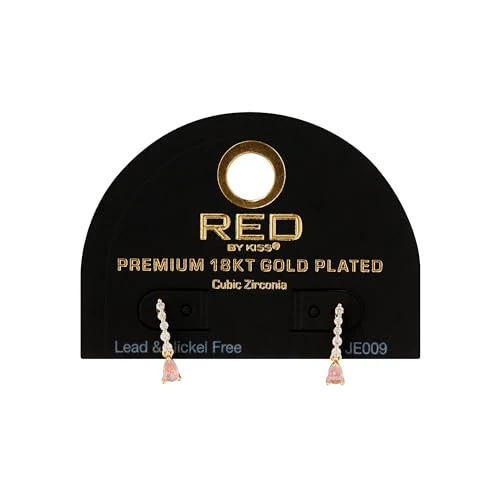 RED BY KISS 18K Gold CZ Stud Earrings - Image 20