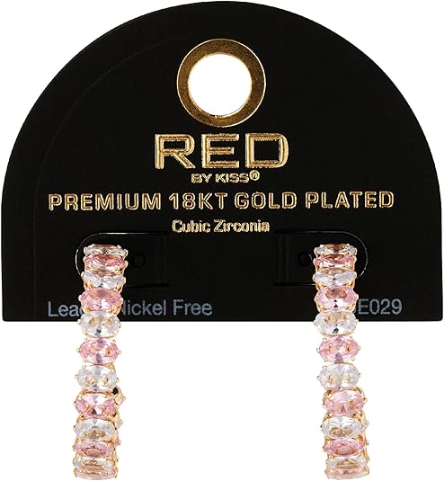 RED BY KISS 18K Gold CZ Stud Earrings - Image 21