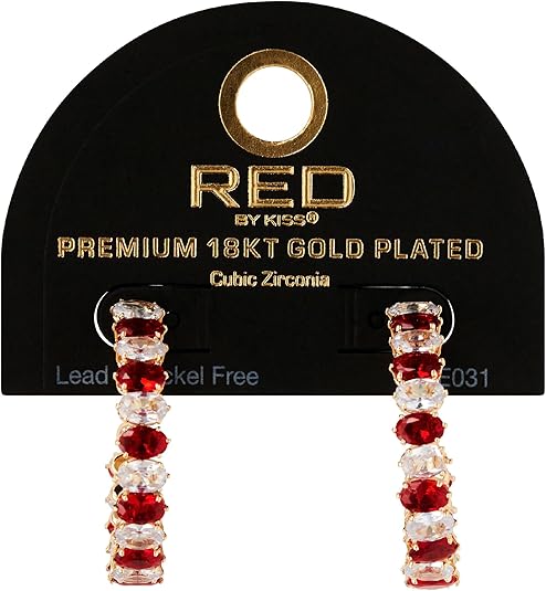 RED BY KISS 18K Gold CZ Stud Earrings - Image 22
