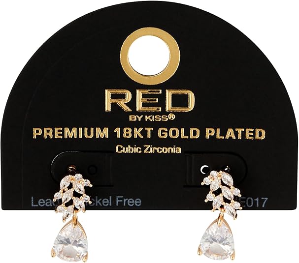 RED BY KISS 18K Gold CZ Stud Earrings - Image 26