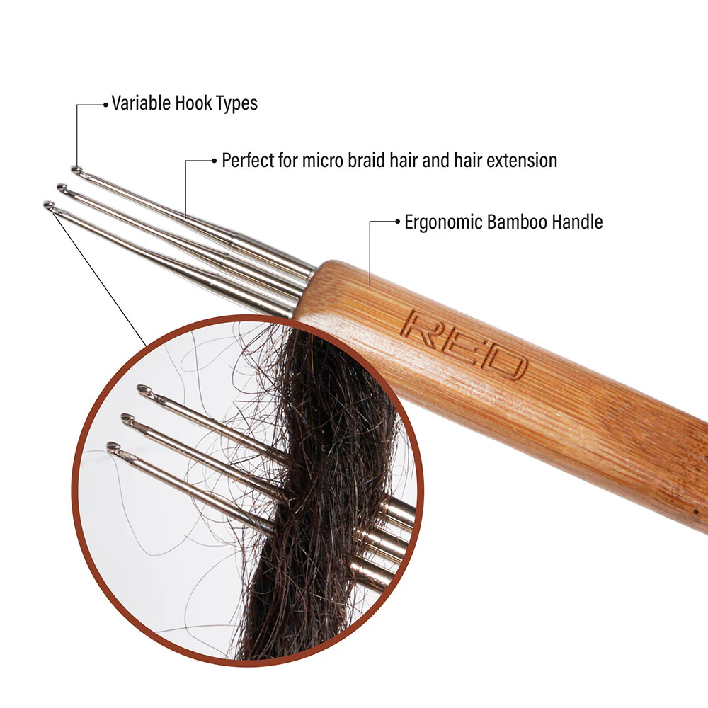 Red By Kiss 3-Hooks Dreadlock Crochet Needle 0.75mm (WT43) - Image 4