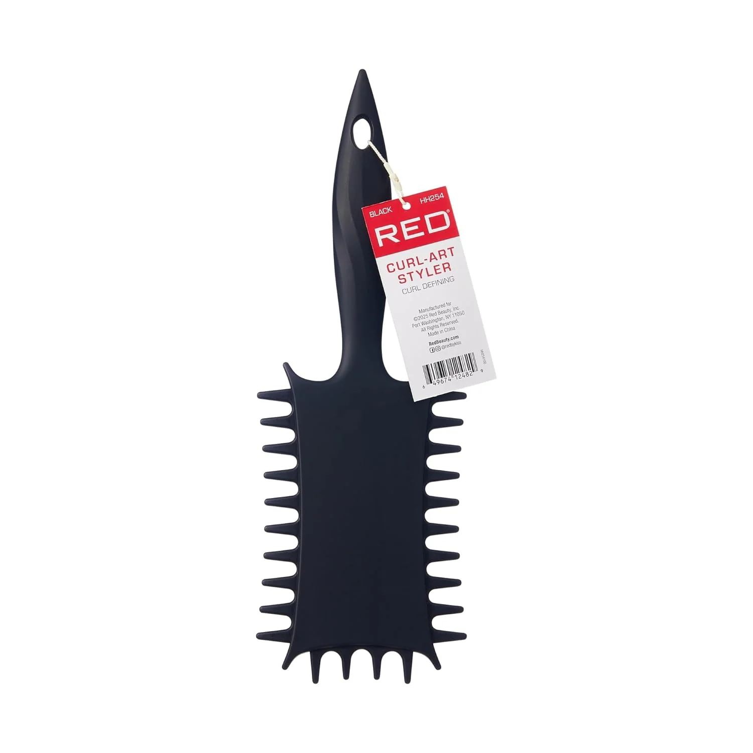 Red By Kiss Curl Art Styler Dual Brush Design 3-Sided Edge Comb