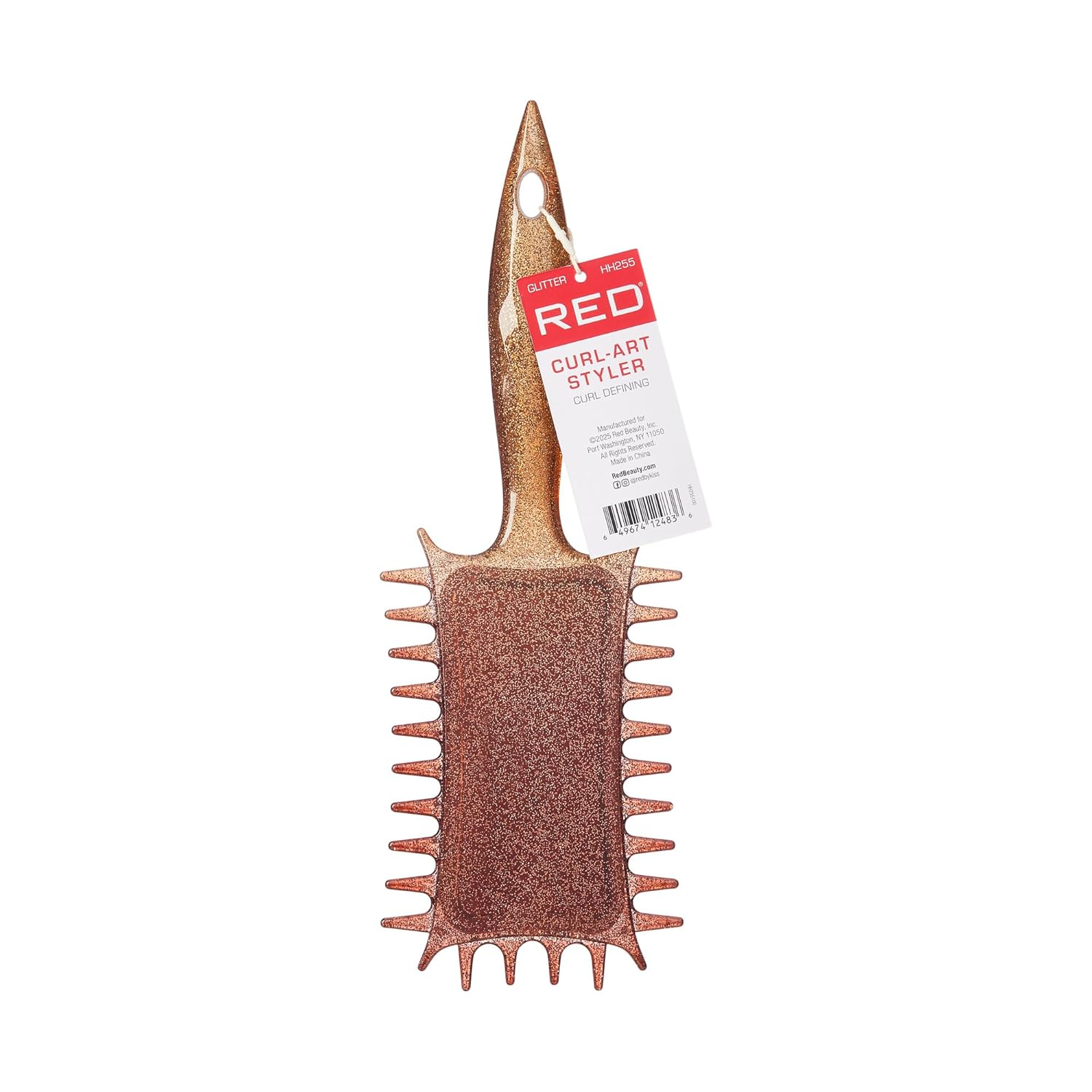 Red By Kiss Curl Art Styler Dual Brush Design 3-Sided Edge Comb - Image 4