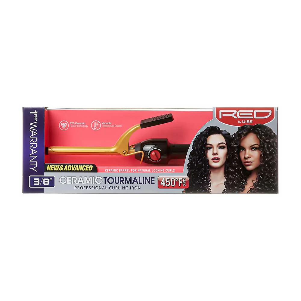RED BY KISS Ceramic Tourmaline Professional Curling Iron - Image 6