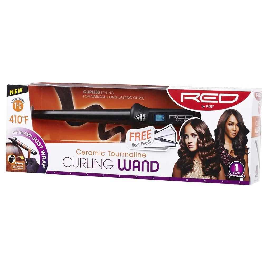 RED BY KISS Ceramic Tourmaline Curling Wands - Image 4