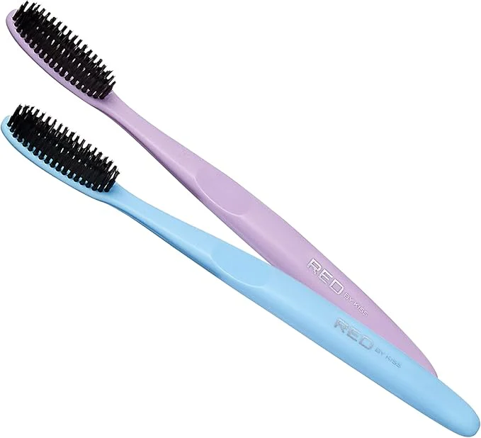 RED BY KISS Charcoal Infused Toothbrush – Fine Bristles for Gentle Deep Cleaning - Image 2