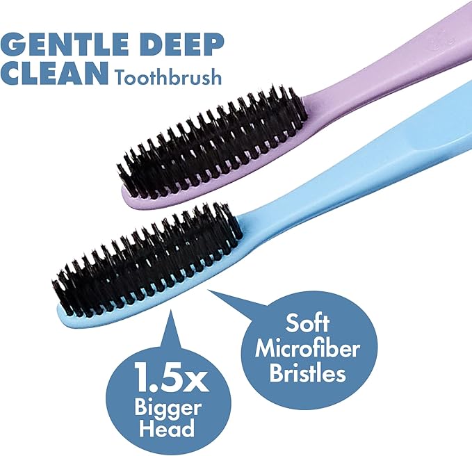 RED BY KISS Charcoal Infused Toothbrush – Fine Bristles for Gentle Deep Cleaning - Image 3
