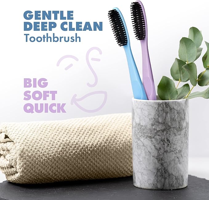 RED BY KISS Charcoal Infused Toothbrush – Fine Bristles for Gentle Deep Cleaning - Image 5