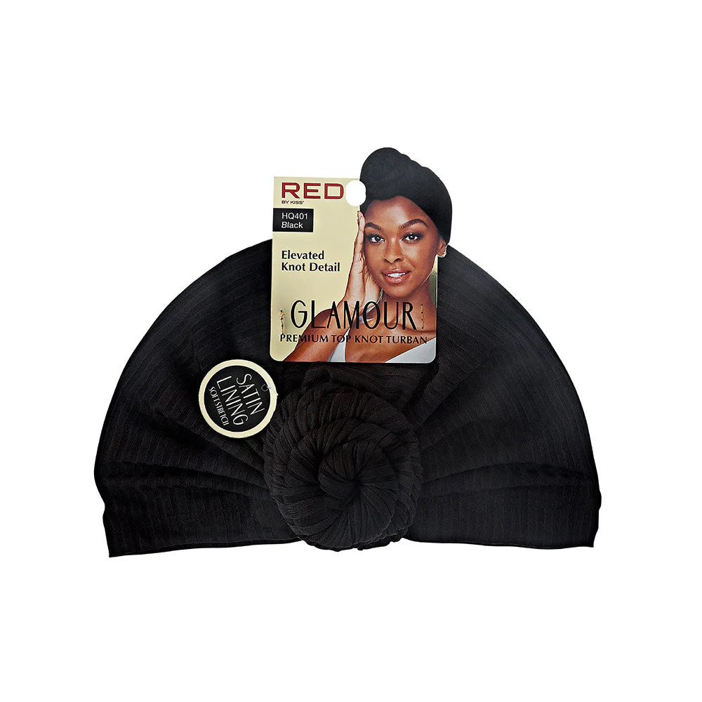 RED By KISS Glitter Knot Turban Hair Bonnet Hair Cap - Image 2