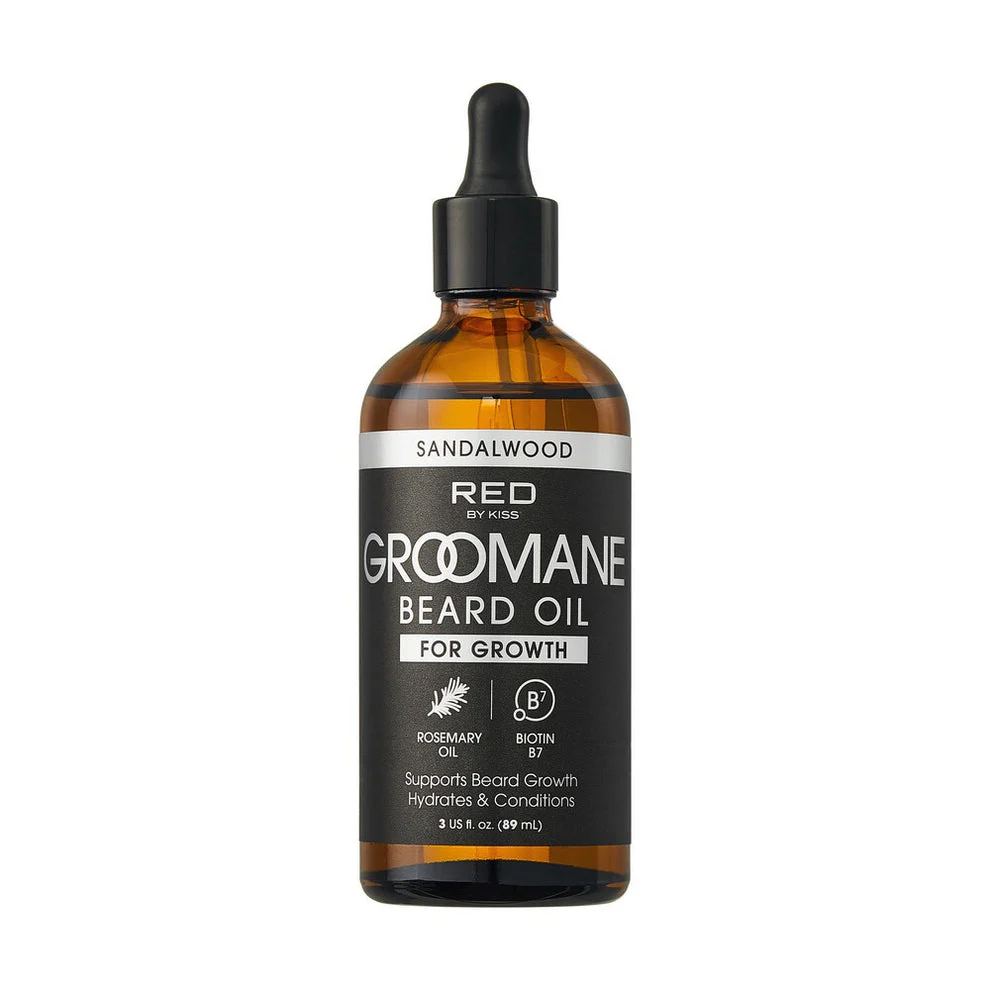 Red By Kiss Groomane Beard Oil Promotes Full, Look Beard Strengthen Facial Hair 3 oz