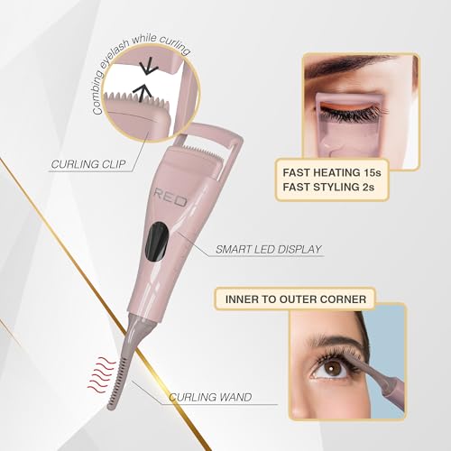 Red By Kiss Heated Eyelash Curler Dual-Sided Curling Wand - Image 4