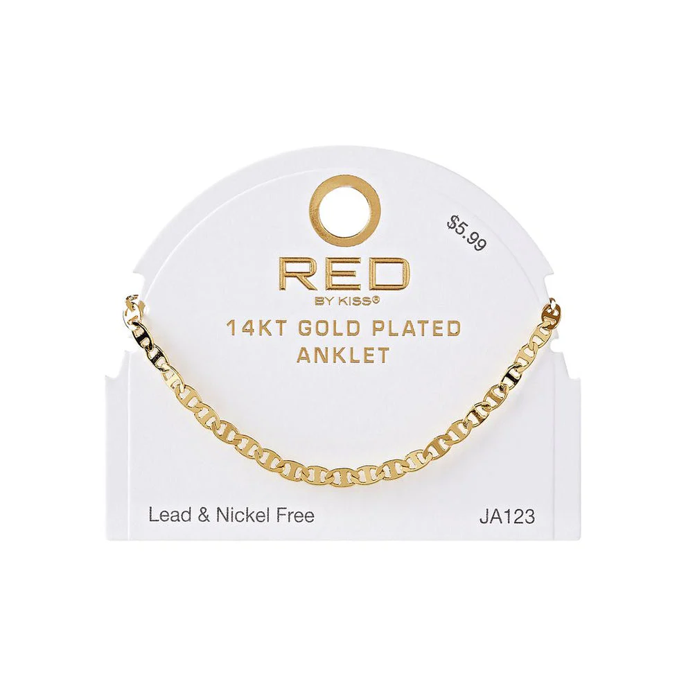 RED BY KISS Jewelry - 14K Gold Plated Anklet Anchor - Image 2