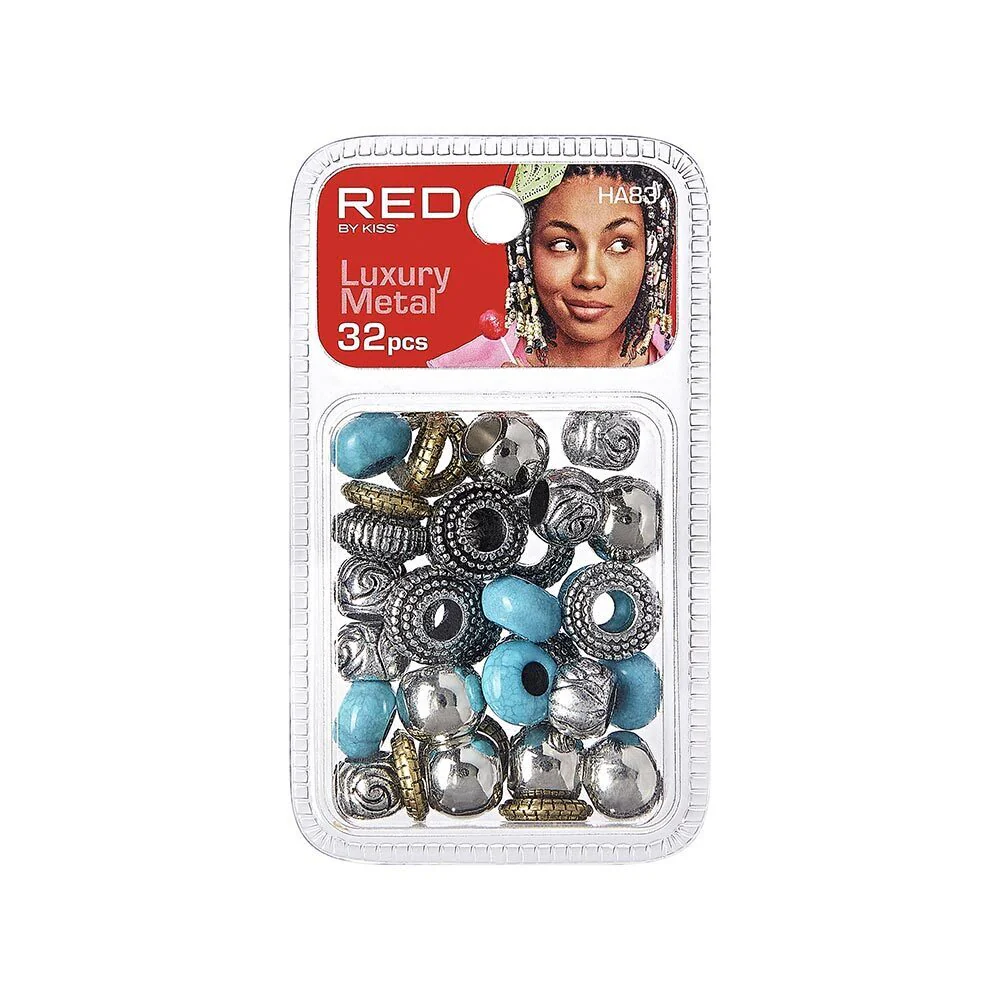 RED BY KISS Luxury Metal Hair Beads 32 Pack - Image 2