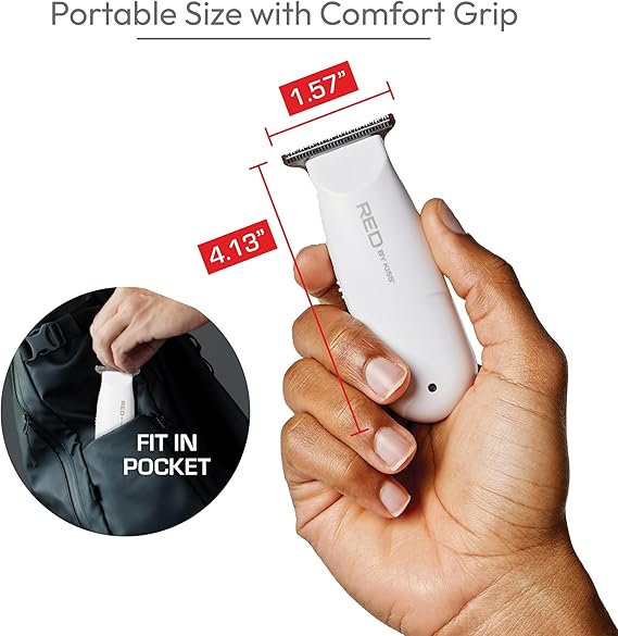Red by Kiss Mini Precision Trimmer Compact, Powerful & Effortless Grooming - Image 4