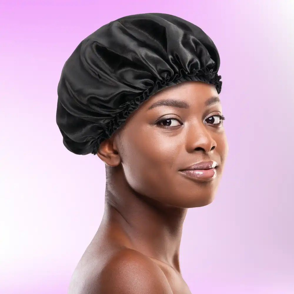 RED BY KISS Satin Bonnet Black Large (HSAP03) - Image 2
