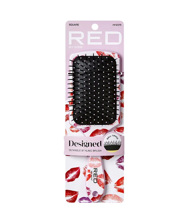 Red by Kiss Square Paddle Designed Brush