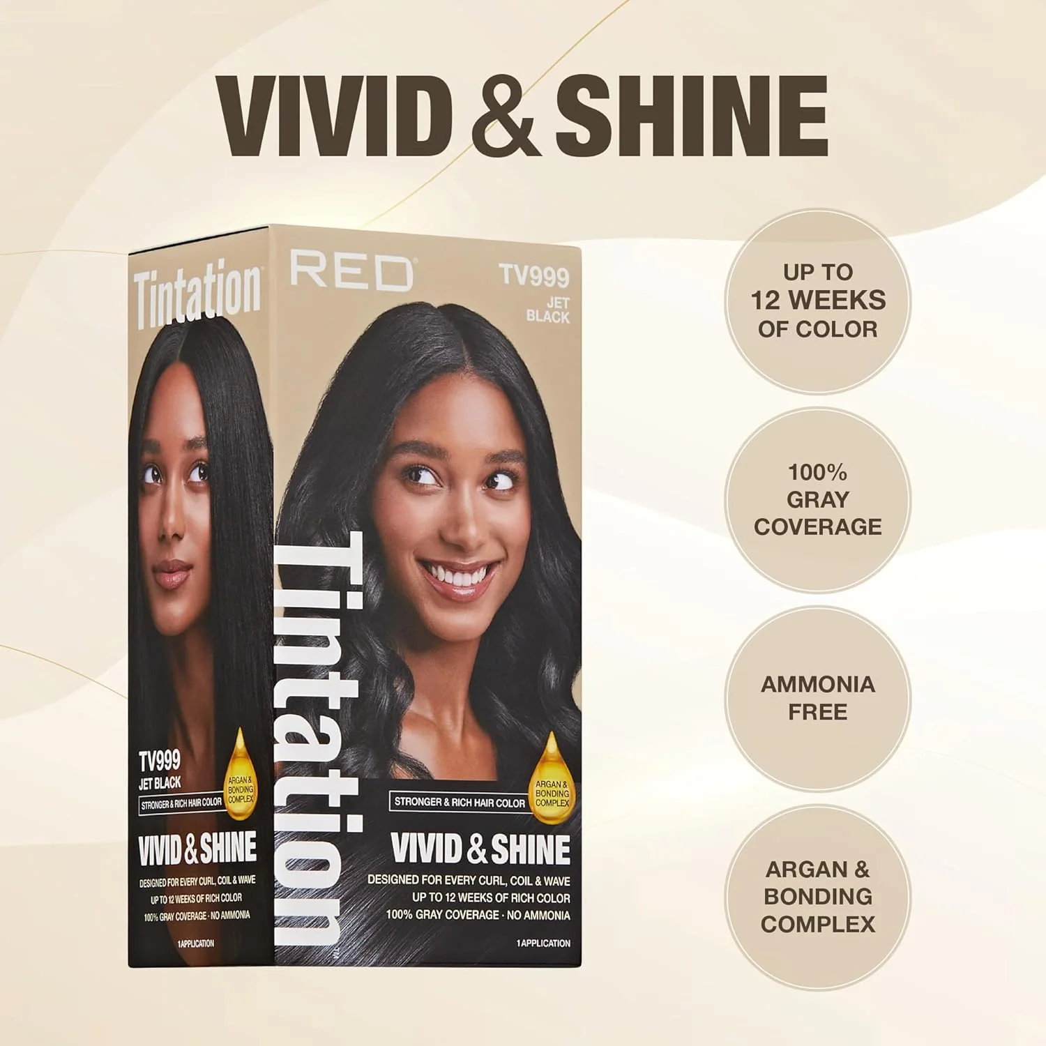 Red by Kiss Tintation Vivid & Shine Hair Dye Gray Coverage - Image 2
