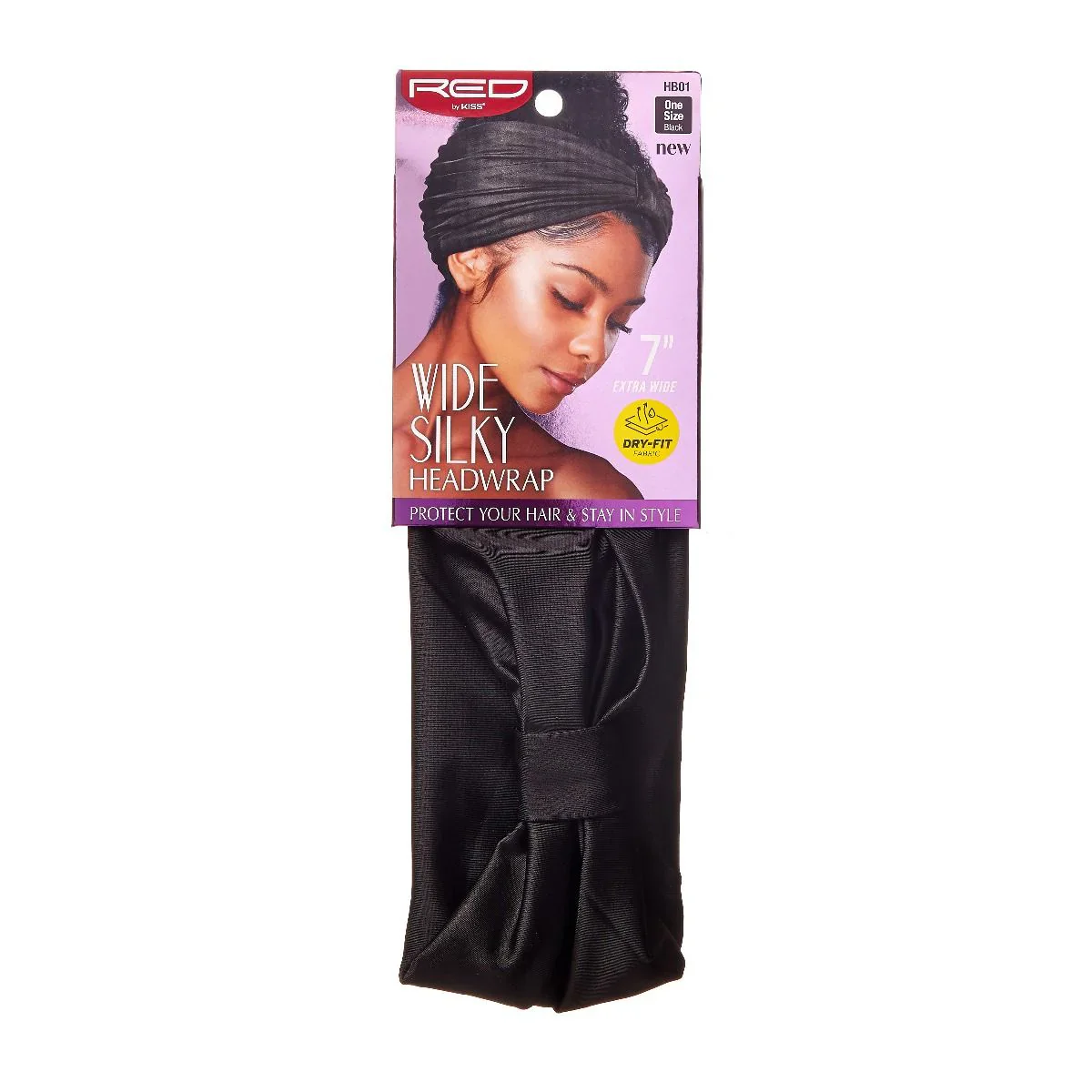 Red by Kiss Wide Silky Headwrap – Black (HB01)