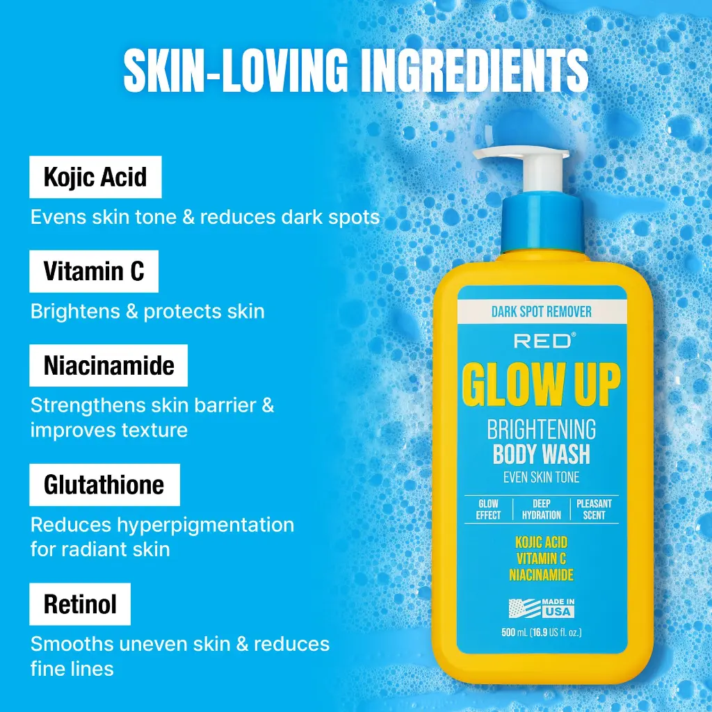 RED GLOW UP BODY WASH 500ML GUP04 - Image 3