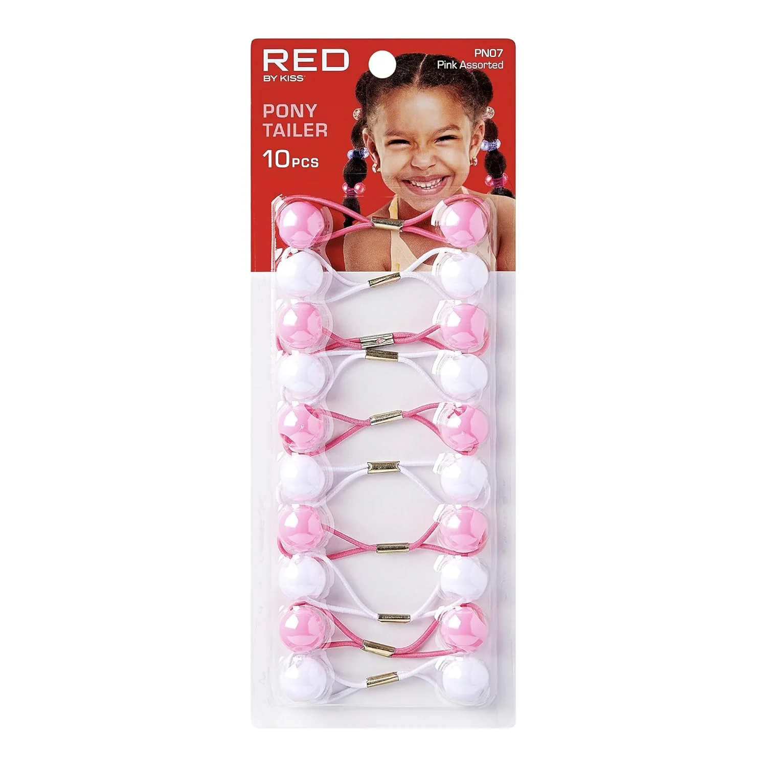 Red Kids Ponytailers 10-Pack - Image 3