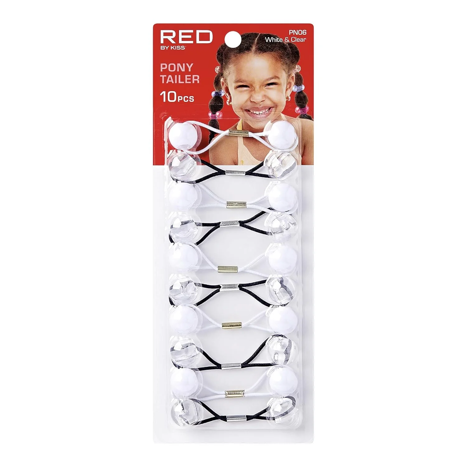 Red Kids Ponytailers 10-Pack - Image 4