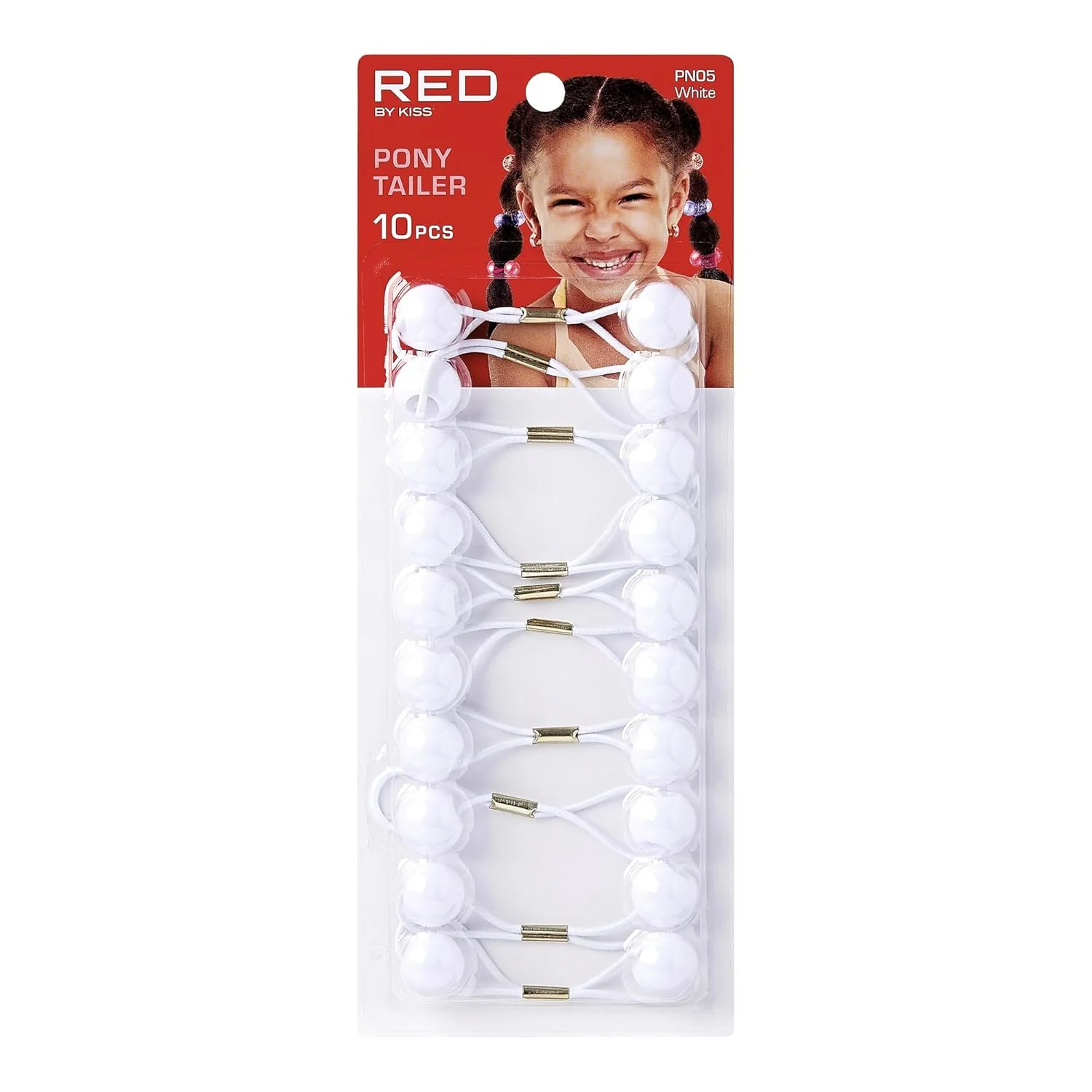 Red Kids Ponytailers 10-Pack - Image 5