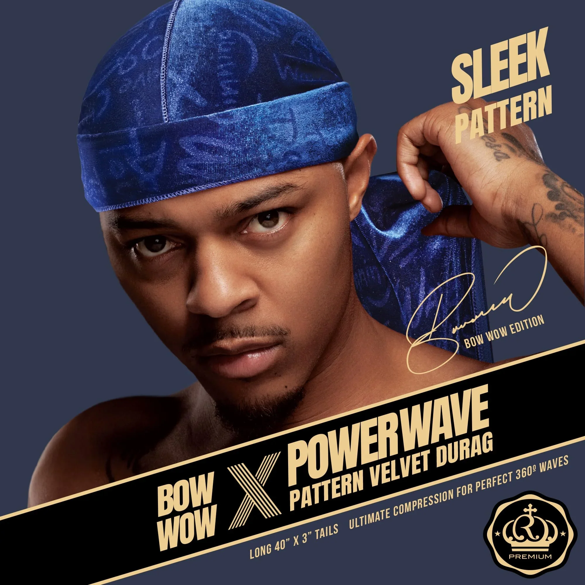 RED Premium Bow Wow X Power Wave Pattern Velvet Durag