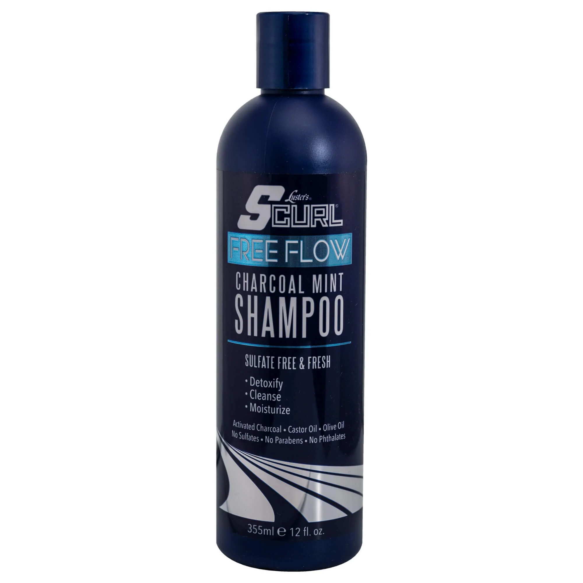 Scurl Free Flow Charcoal Mint Shampoo - 12 oz