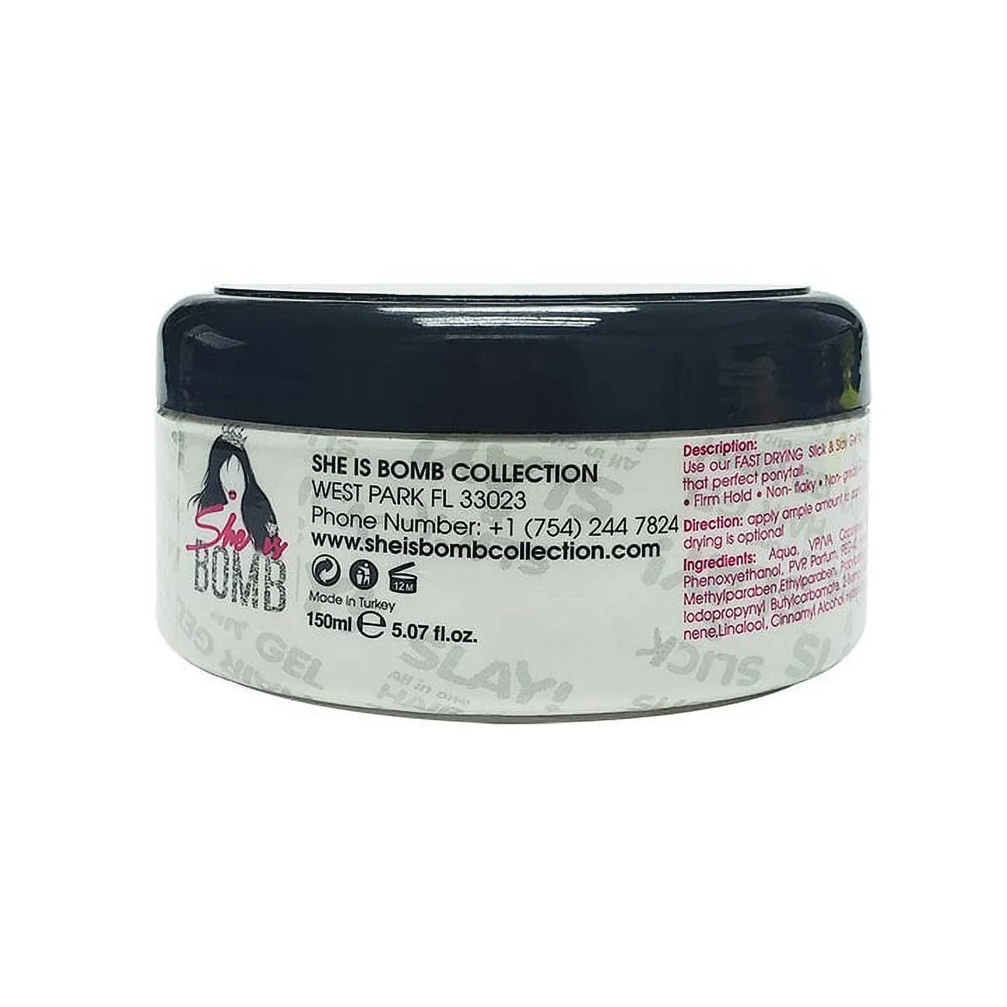 She Is Bomb Collection Slick & Slay All in One Hair Gel 5.07 oz - Image 2