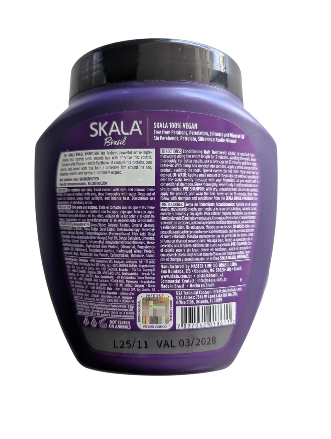 Skala Brasil Mais Lisos 2in1 Smoothing, Hydrating Hair 35.2oz - Image 2