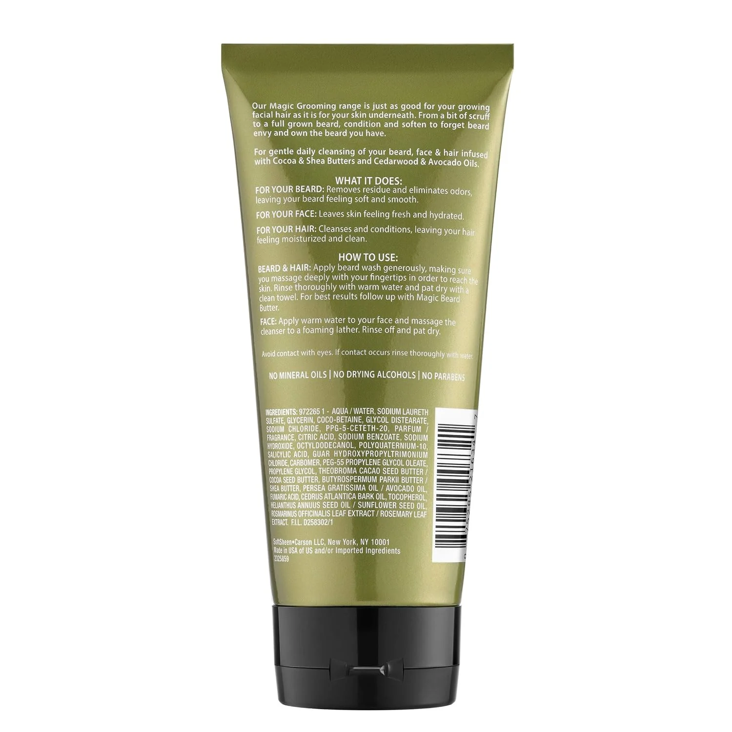 SoftSheen Carson Beard Wash 3 In 1 Cleanses Face, Beard and Hair 6.8 oz - Image 2