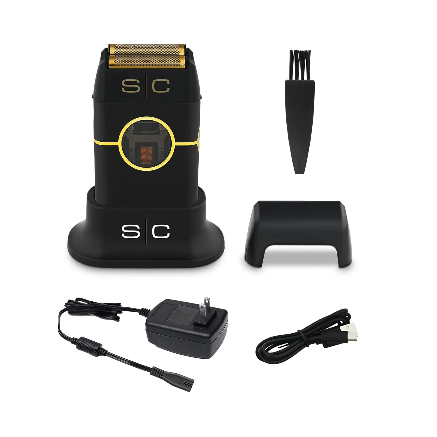 StyleCraft Black Instinct Cordless Double Foil Shaver – Torque Control, USB-C Rechargeable(SC807B) - Image 6