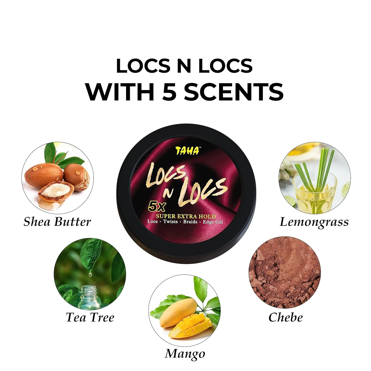 Taha & Locs 5X Super Extra Hold Gel for Locs, Braids & Twists 16 oz - Image 4