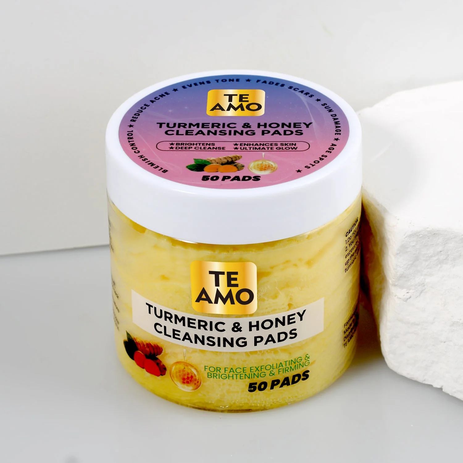 TE AMO TURMERIC CLEANSING PADS 50 Pads - 3 VARIETIES - Image 2