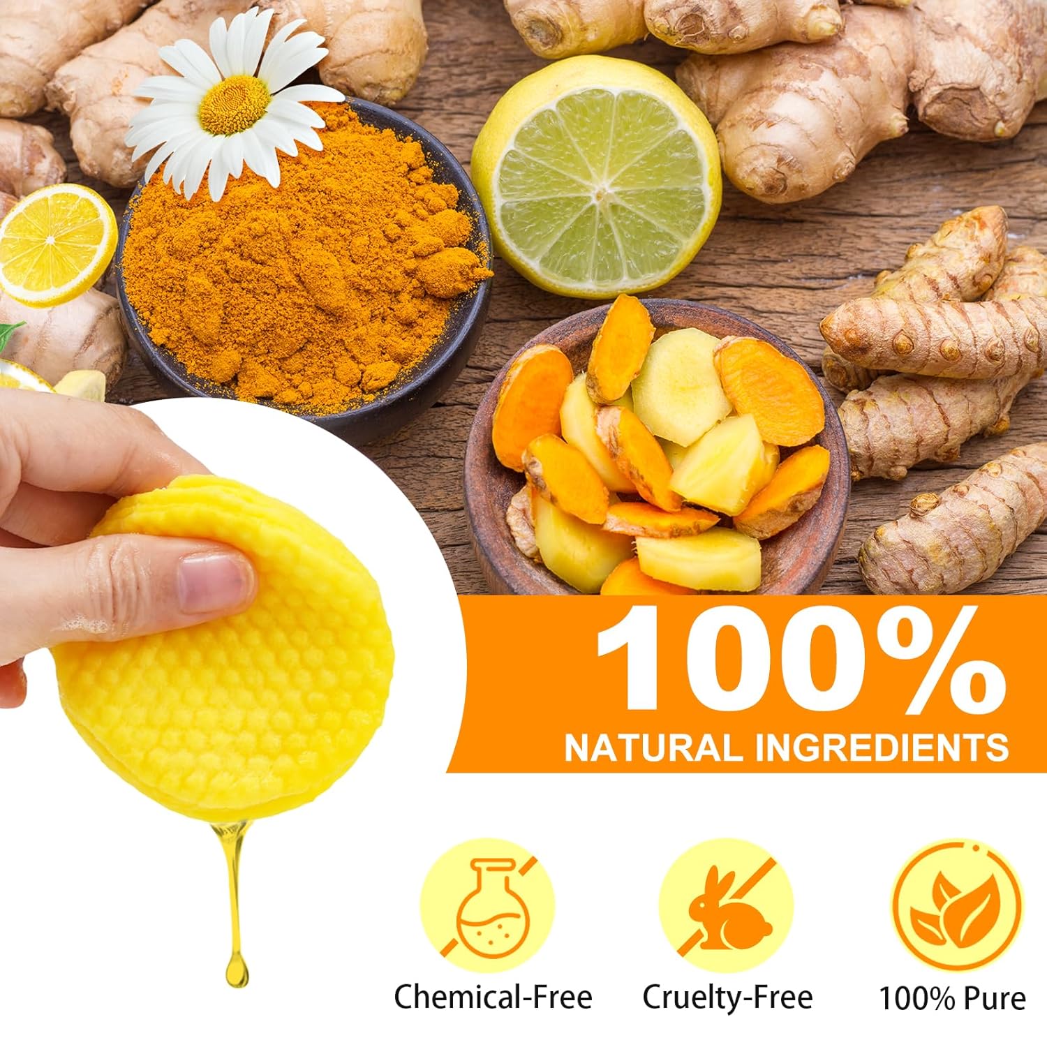 TE AMO TURMERIC CLEANSING PADS 50 Pads - 3 VARIETIES - Image 7