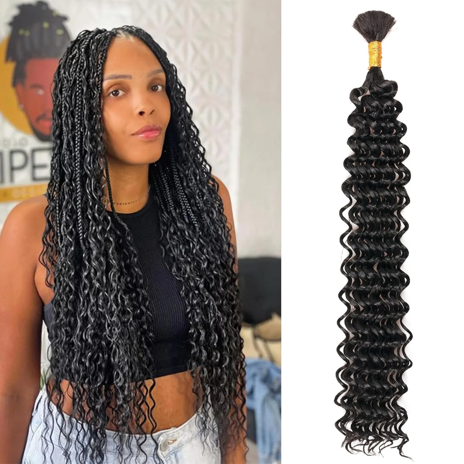 The Bundle Bulk Deep Wave Hair – Natural Black