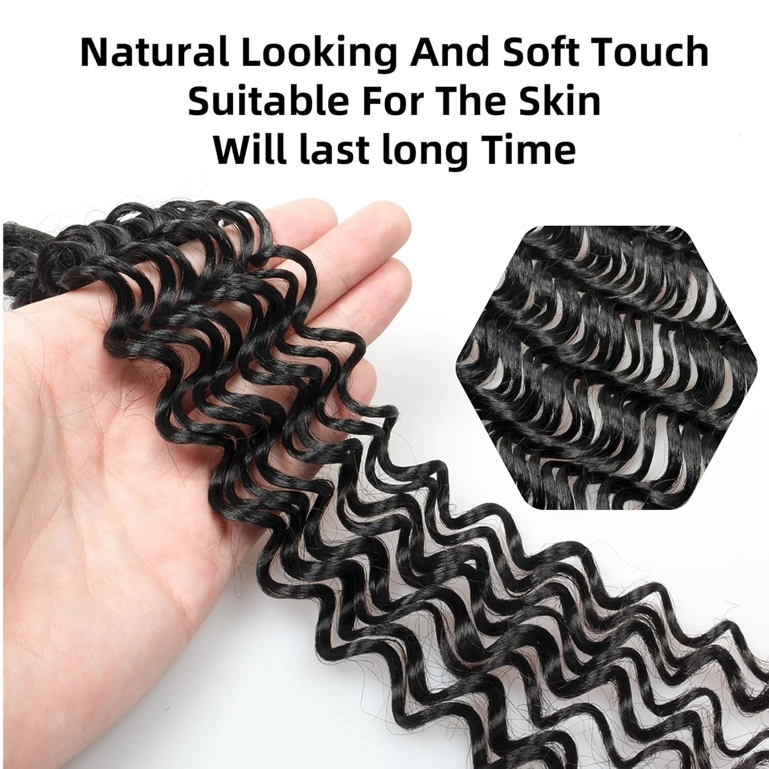 The Bundle Bulk Deep Wave Hair – Natural Black - Image 2