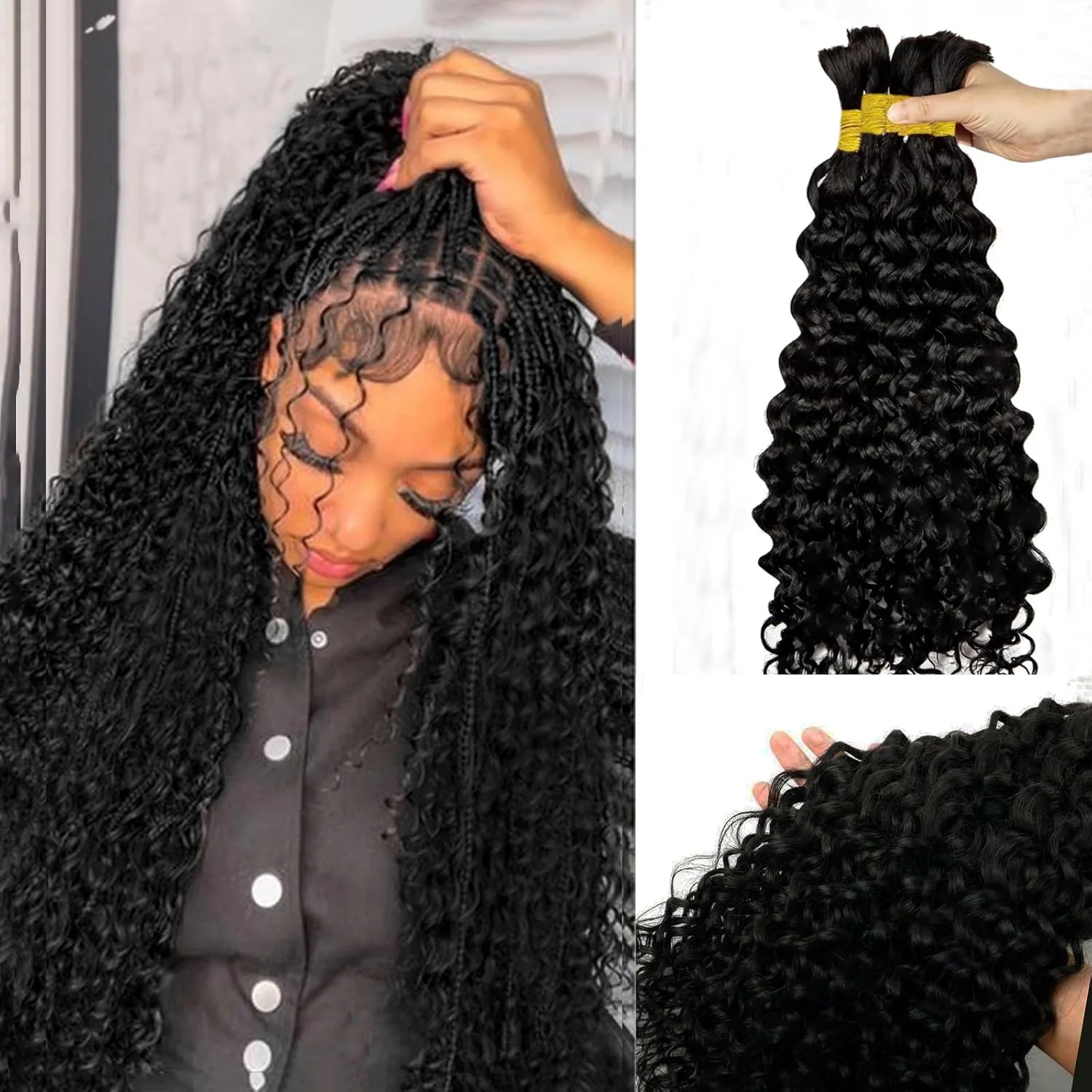 The Bundle Bulk Water Wave Hair – Natural Black