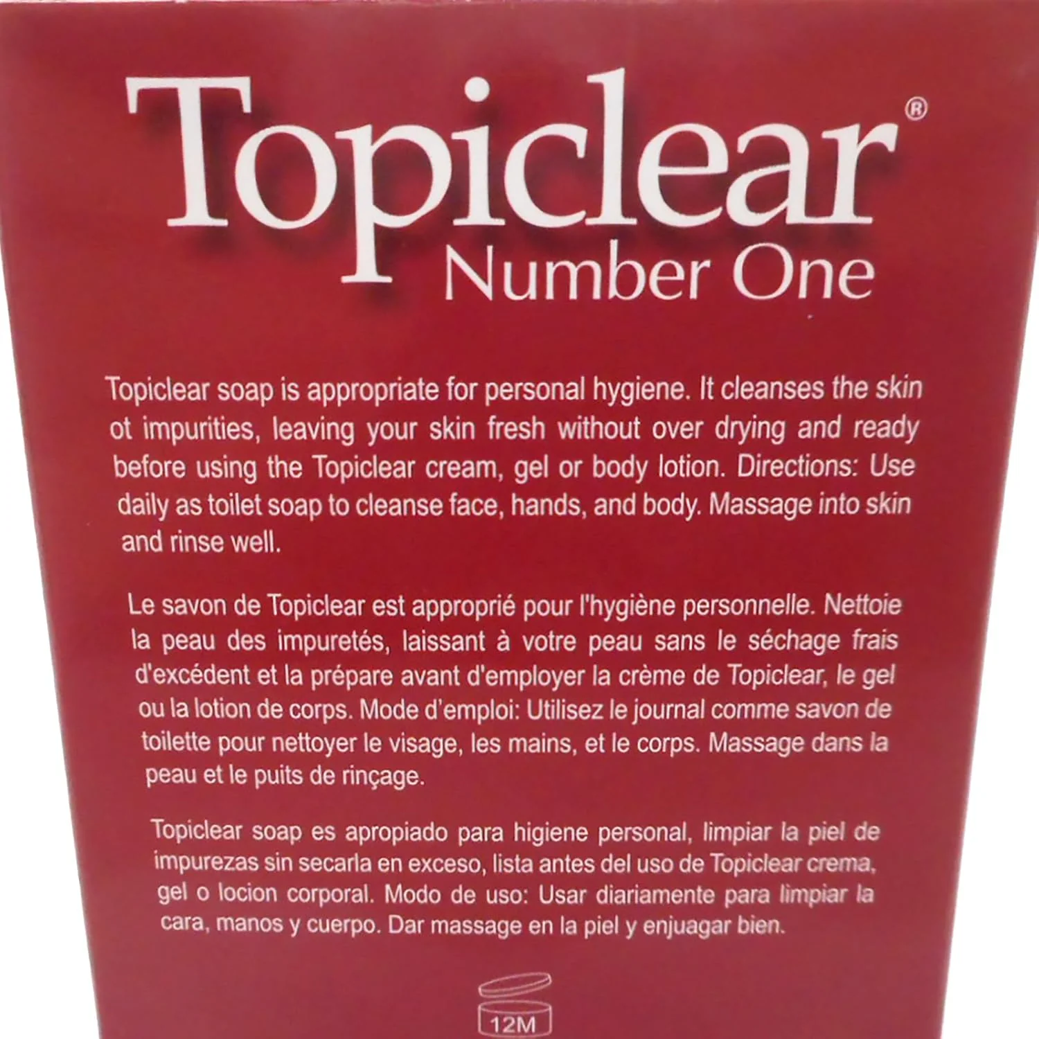 Topiclear Black Soap cleansing skin 3.5oz - Image 2