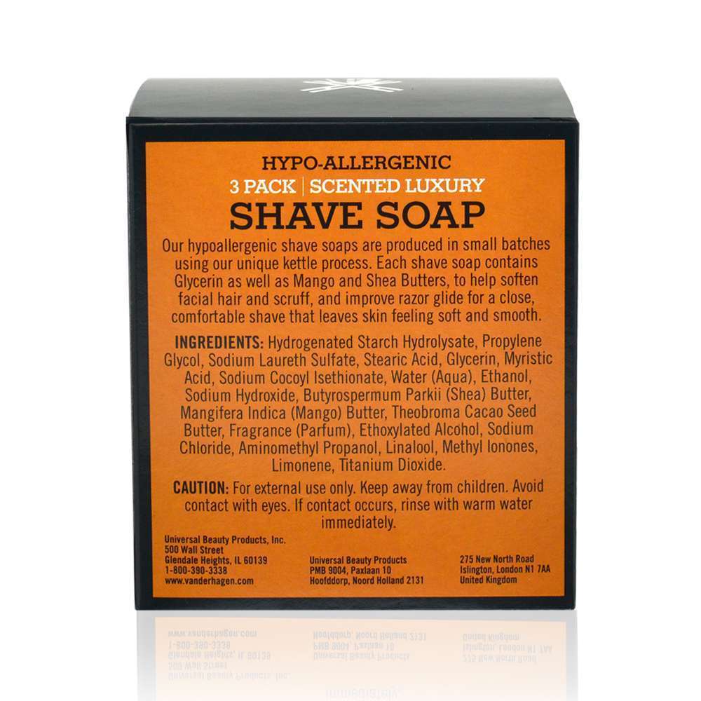 Van Der Hagen Shave Soap 3.5OZ (3 Bars in Box) - Image 2