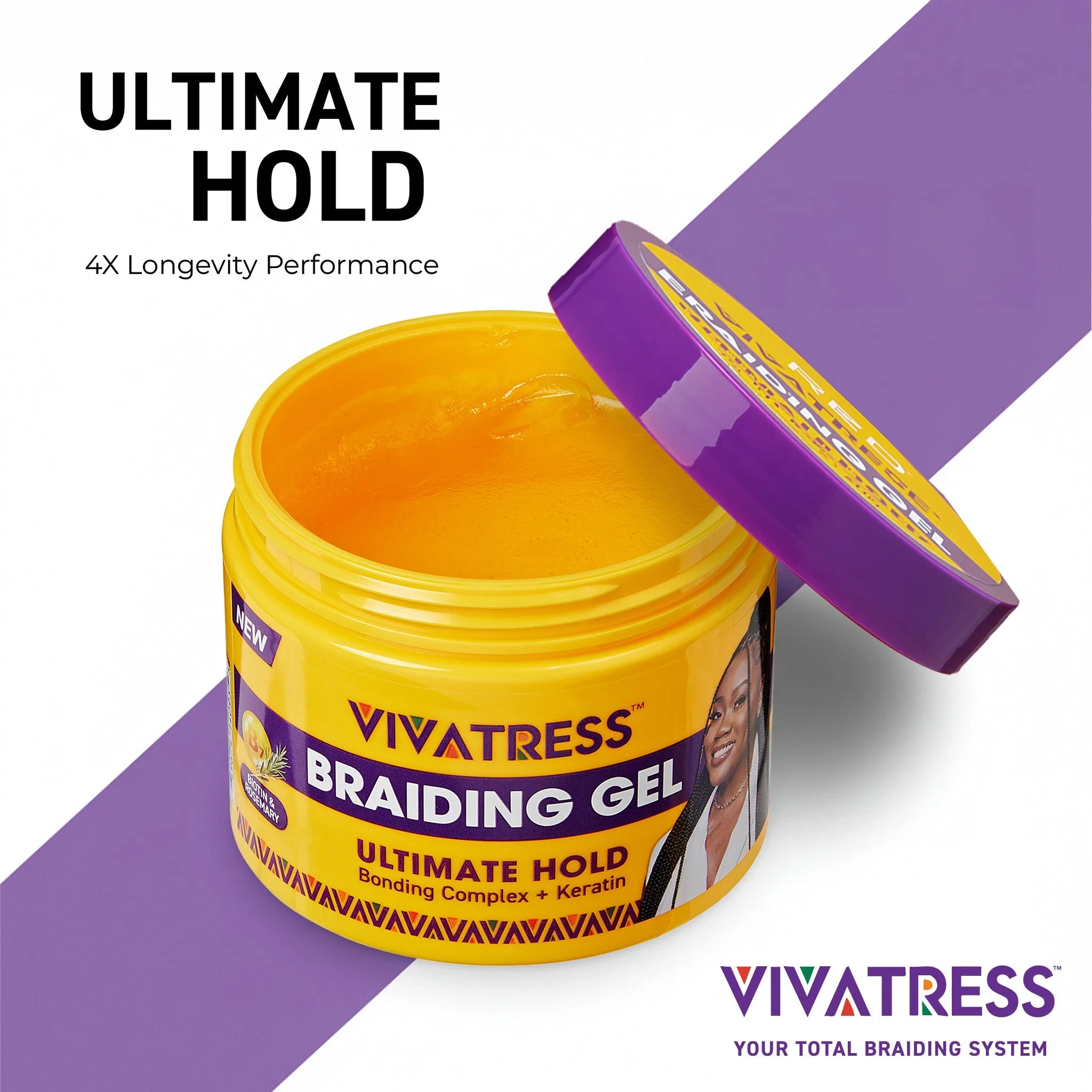 VIVATRESS BRAIDING GEL ULTIMATE HOLD 16 OZ VTS02 - Image 4