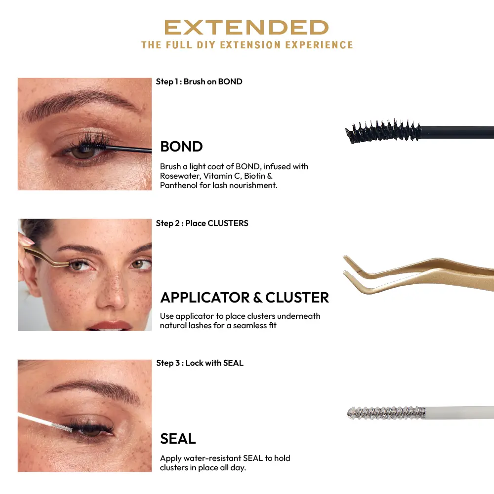 VLuxe By IEnvy Lash Bond & Seal Dual-Ended, Waterproof, Infused with Rosewater & Biotin - Image 4
