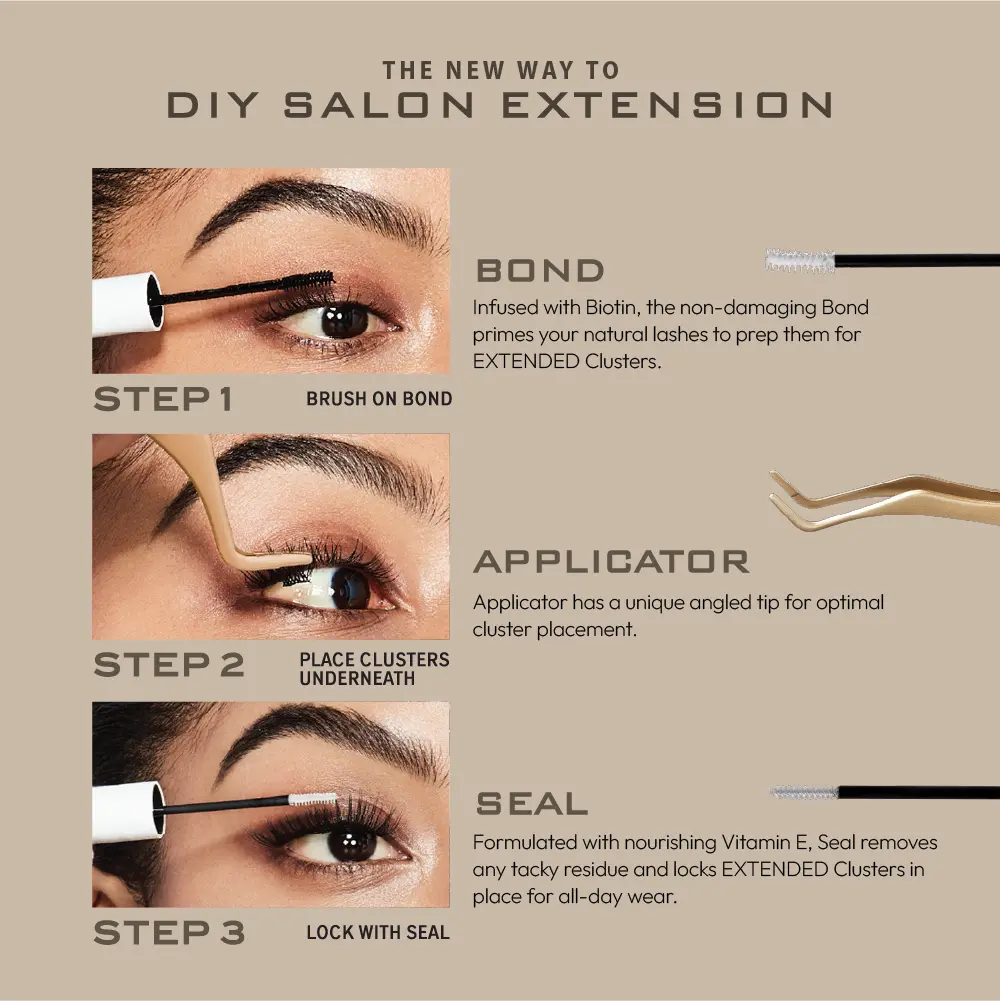 VLuxe By IEnvy Mini Bond & Seal, Dual Ended, Waterproof Lash Glue with Biotin for Lash Extensions - Image 3