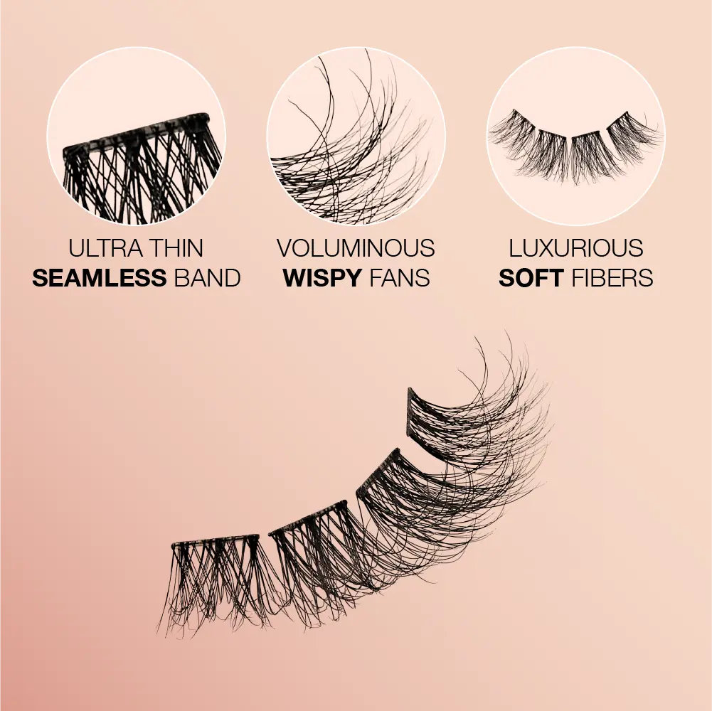 VLuxe By IEnvy Soft Luxe Faux Mink Lash Clusters Seamless DIY Extensions - Image 3