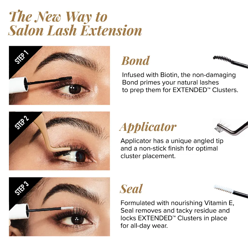 VLuxe By IEnvy Soft Luxe Faux Mink Lash Clusters Seamless DIY Extensions - Image 4