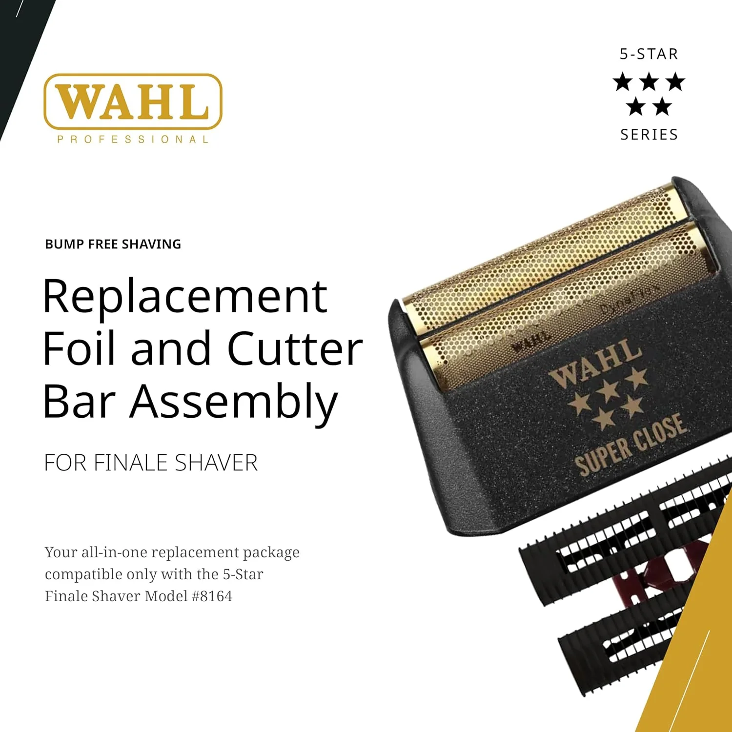 WAHL Professional Super Close 5 Star Black Finale Shaver Replacement Foil & Cutter Bar Assembly (7043) - Image 2