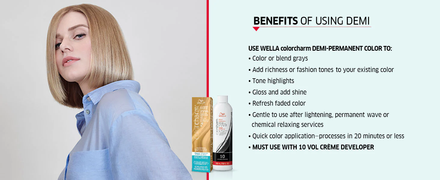 Wella Colorcharm Demi Permanet Cream Hair Color - Image 7